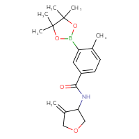 Chemical structure of 4-methyl-N-(4-methylideneoxolan-3-yl)-3-(4,4,5,5-tetramethyl-1,3,2-dioxaborolan-2-yl)benzamide - CSSB00697378197