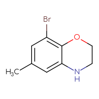 Chemical structure of 8-bromo-6-methyl-3,4-dihydro-2H-1,4-benzoxazine - CSSB00012359315