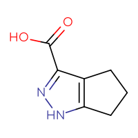 Chemical structure of 1H,4H,5H,6H-cyclopenta[c]pyrazole-3-carboxylic acid - CSSB00000188025