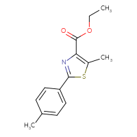 Chemical structure of ethyl 5-methyl-2-(4-methylphenyl)-1,3-thiazole-4-carboxylate - CSSB00004390283
