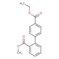 Chemical structure of 4'-ethyl 2-methyl [1,1'-biphenyl]-2,4'-dicarboxylate - CSSB06584244909