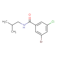 Chemical structure of 3-bromo-5-chloro-N-(2-methylpropyl)benzamide - CSSB00012987220
