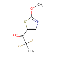 Chemical structure of 2,2-difluoro-1-(2-methoxy-1,3-thiazol-5-yl)propan-1-one - CSSB00016028110