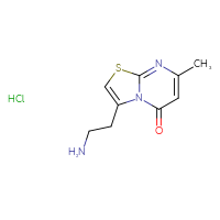 Chemical structure of 3-(2-aminoethyl)-7-methyl-5H-[1,3]thiazolo[3,2-a]pyrimidin-5-one hydrochloride - CSSB00015200208