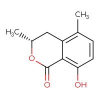 Chemical structure of (3R)-8-hydroxy-3,5-dimethyl-3,4-dihydro-1H-2-benzopyran-1-one - CSSB00016170664