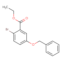 Chemical structure of ethyl 5-(benzyloxy)-2-bromobenzoate - CSSB14922528293
