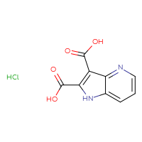 Chemical structure of 1H-pyrrolo[3,2-b]pyridine-2,3-dicarboxylic acid hydrochloride - CSSB20621780669