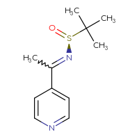 Chemical structure of (S)-2-methyl-N-[1-(pyridin-4-yl)ethylidene]propane-2-sulfinamide - CSSB00018958679