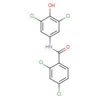 Chemical structure of 2,4-dichloro-N-(3,5-dichloro-4-hydroxyphenyl)benzamide - CSSB00031901450