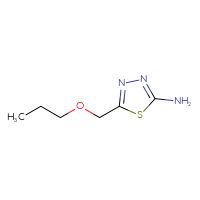 Chemical structure of 5-(propoxymethyl)-1,3,4-thiadiazol-2-amine - CSSB00012186603