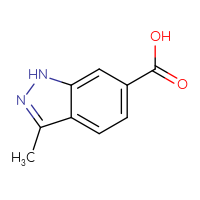 Chemical structure of 3-methyl-1H-indazole-6-carboxylic acid - CSSB00009854354