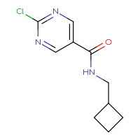 Chemical structure of 2-chloro-N-(cyclobutylmethyl)pyrimidine-5-carboxamide - CSSB00014873122