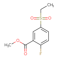 Chemical structure of methyl 5-(ethanesulfonyl)-2-fluorobenzoate - CSSB00103340448