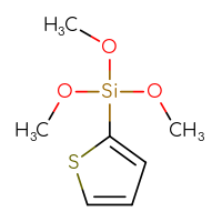 Chemical structure of trimethoxy(thiophen-2-yl)silane - CSSB02495363315