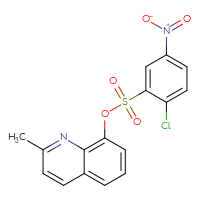 Chemical structure of 2-methylquinolin-8-yl 2-chloro-5-nitrobenzene-1-sulfonate - CSSB00026489455