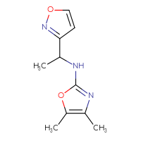 Chemical structure of 4,5-dimethyl-N-[1-(1,2-oxazol-3-yl)ethyl]-1,3-oxazol-2-amine - CSSB00119615264