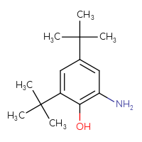 Chemical structure of 2-amino-4,6-di-tert-butylphenol - CSSB00000283058