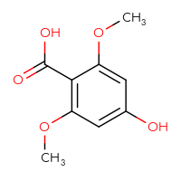 Chemical structure of 4-hydroxy-2,6-dimethoxybenzoic acid - CSSB00000075344