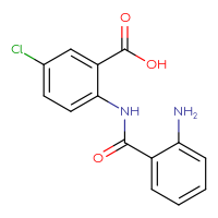 Chemical structure of 2-(2-aminobenzamido)-5-chlorobenzoic acid - CSSB00000731213