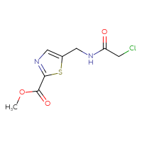 Chemical structure of methyl 5-[(2-chloroacetamido)methyl]-1,3-thiazole-2-carboxylate - CSSB03535177490