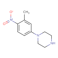 Chemical structure of 1-(3-methyl-4-nitrophenyl)piperazine - CSSB00000338199