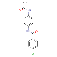 Chemical structure of 4-chloro-N-(4-acetamidophenyl)benzamide - CSSB00025942095
