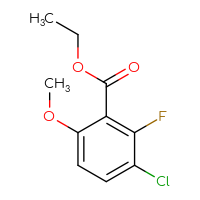 Chemical structure of ethyl 3-chloro-2-fluoro-6-methoxybenzoate - CSSB00053430375