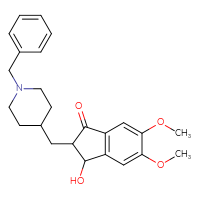 Chemical structure of 2-[(1-benzylpiperidin-4-yl)methyl]-3-hydroxy-5,6-dimethoxy-2,3-dihydro-1H-inden-1-one - CSSB00159246608