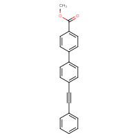 Chemical structure of methyl 4'-(2-phenylethynyl)-[1,1'-biphenyl]-4-carboxylate - CSSB06581008786
