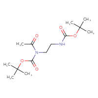 Chemical structure of tert-butyl N-acetyl-N-(2-{[(tert-butoxy)carbonyl]amino}ethyl)carbamate - CSSB00010260200