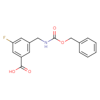 Chemical structure of 3-({[(benzyloxy)carbonyl]amino}methyl)-5-fluorobenzoic acid - CSSB03552355832