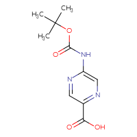 Chemical structure of 5-{[(tert-butoxy)carbonyl]amino}pyrazine-2-carboxylic acid - CSSB00000049037