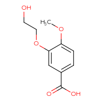 Chemical structure of 3-(2-hydroxyethoxy)-4-methoxybenzoic acid - CSSB00000740583