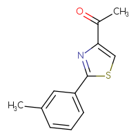 Chemical structure of 1-[2-(3-methylphenyl)-1,3-thiazol-4-yl]ethan-1-one - CSSB00012101399