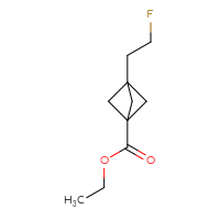 Chemical structure of ethyl 3-(2-fluoroethyl)bicyclo[1.1.1]pentane-1-carboxylate - CSSB03552400024