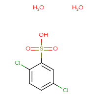 Chemical structure of 2,5-dichlorobenzene-1-sulfonic acid dihydrate - CSSB00015330008