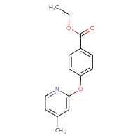 Chemical structure of ethyl 4-[(4-methylpyridin-2-yl)oxy]benzoate - CSSB00001235911