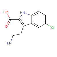 Chemical structure of 3-(2-aminoethyl)-5-chloro-1H-indole-2-carboxylic acid - CSSB00009999943