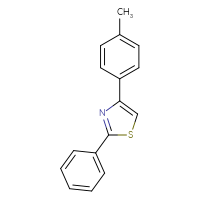 Chemical structure of 4-(4-methylphenyl)-2-phenyl-1,3-thiazole - CSSB00000486645
