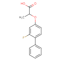 Chemical structure of 2-({2-fluoro-[1,1'-biphenyl]-4-yl}oxy)propanoic acid - CSSB00025736173