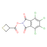 Chemical structure of 4,5,6,7-tetrachloro-1,3-dioxo-2,3-dihydro-1H-isoindol-2-yl thietane-3-carboxylate - CSSB20270179682
