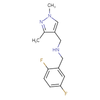 Chemical structure of [(2,5-difluorophenyl)methyl][(1,3-dimethyl-1H-pyrazol-4-yl)methyl]amine - CSSB00003676648