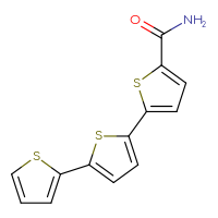 Chemical structure of 5-{[2,2'-bithiophen]-5-yl}thiophene-2-carboxamide - CSSB06588230450