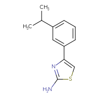 Chemical structure of 4-[3-(propan-2-yl)phenyl]-1,3-thiazol-2-amine - CSSB00102980364