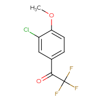 Chemical structure of 1-(3-chloro-4-methoxyphenyl)-2,2,2-trifluoroethan-1-one - CSSB00012769356