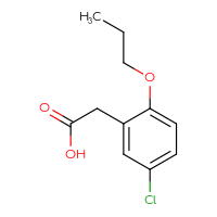 Chemical structure of 2-(5-chloro-2-propoxyphenyl)acetic acid - CSSB00010249791