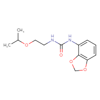 Chemical structure of 1-(2H-1,3-benzodioxol-4-yl)-3-[2-(propan-2-yloxy)ethyl]urea - CSSB02012667158