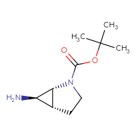 Chemical structure of tert-butyl (1R,5R,6R)-6-amino-2-azabicyclo[3.1.0]hexane-2-carboxylate - CSSB00135393657