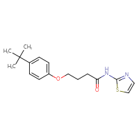 Chemical structure of 4-(4-tert-butylphenoxy)-N-(1,3-thiazol-2-yl)butanamide - CSSB00026320414