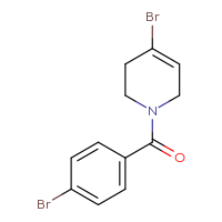 Chemical structure of 4-bromo-1-(4-bromobenzoyl)-1,2,3,6-tetrahydropyridine - CSSB00123326635